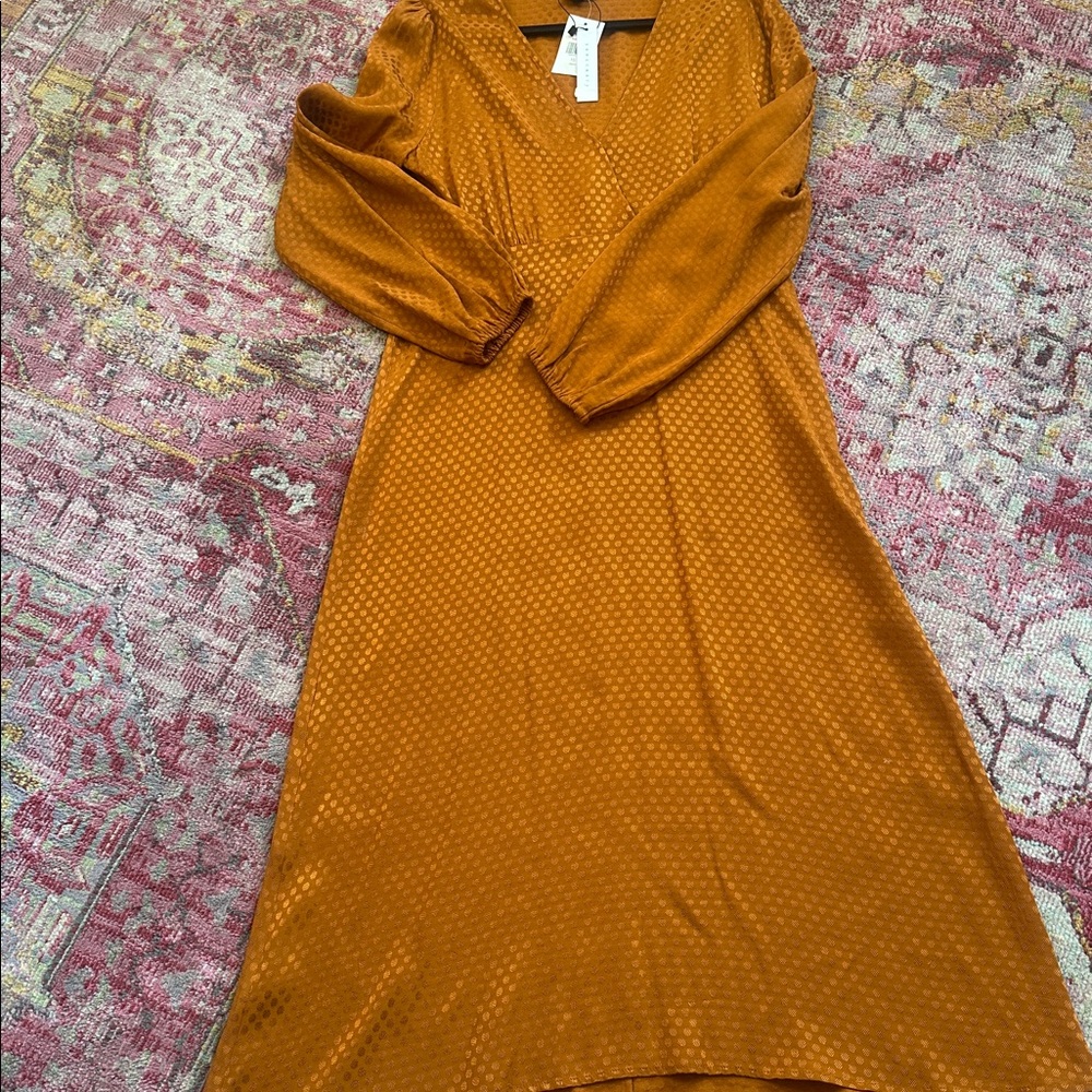 Sanctuary stunning rich copper midi dress NWT